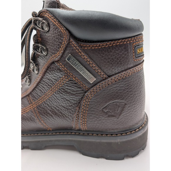 Herman Survivors Size 8.5 Mens Steel Toe Leather Motorcycle Work Boot Brown